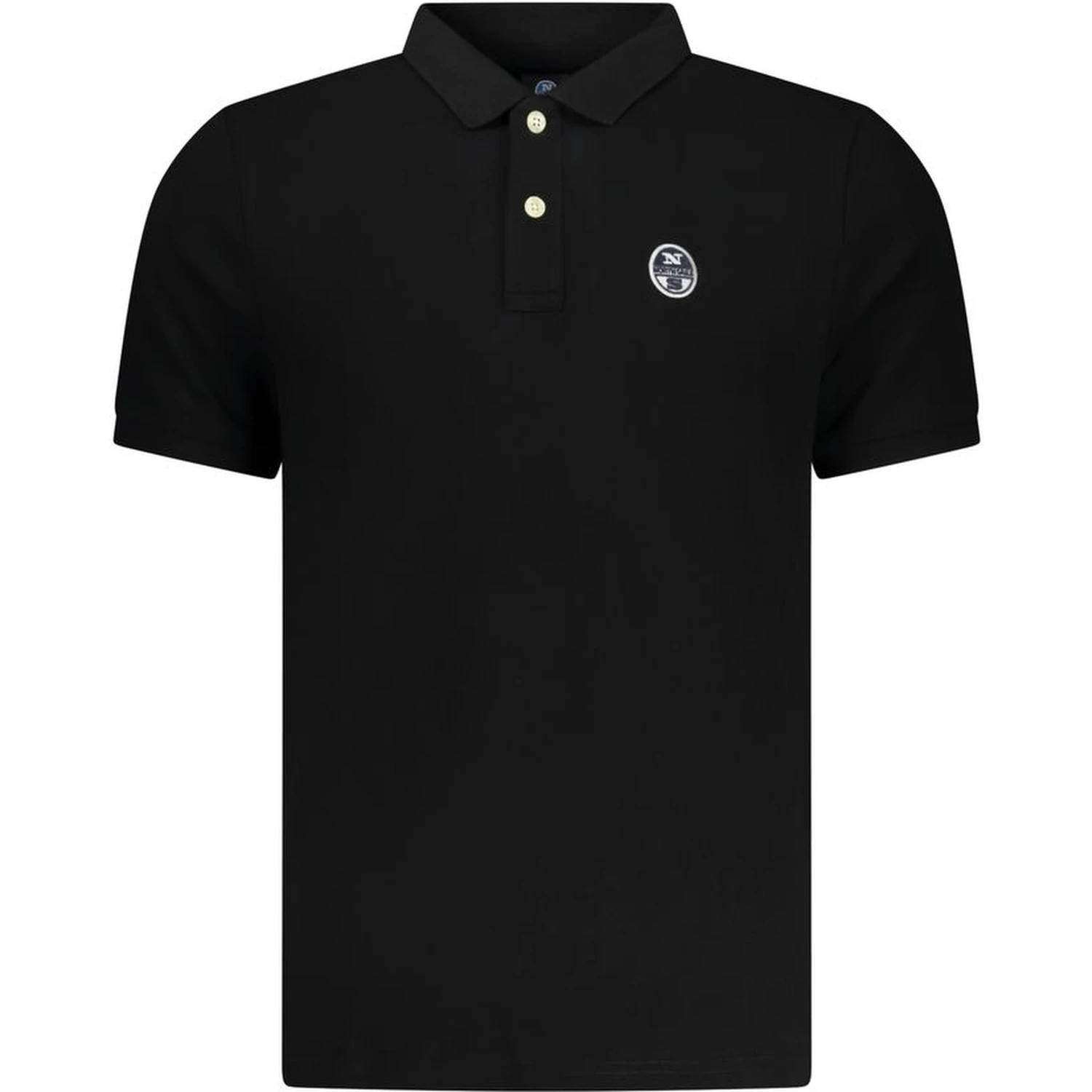 Black Cotton Mens Polo Shirt