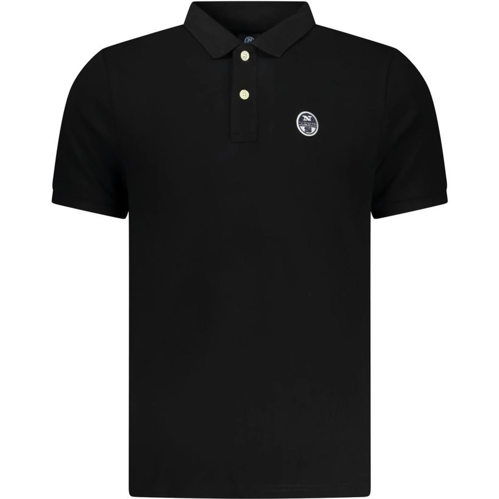 Black Cotton Mens Polo Shirt