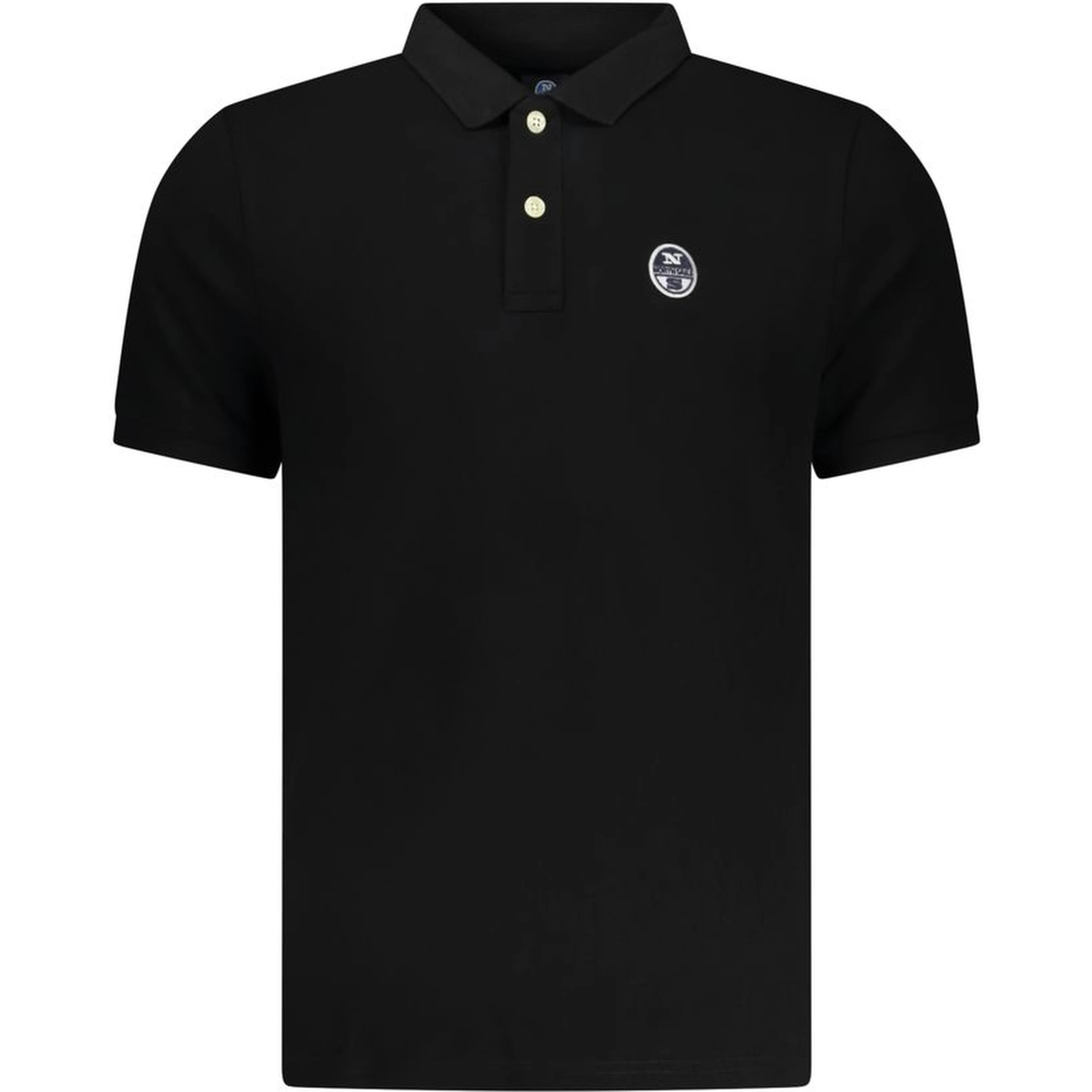 Black Cotton Mens Polo Shirt