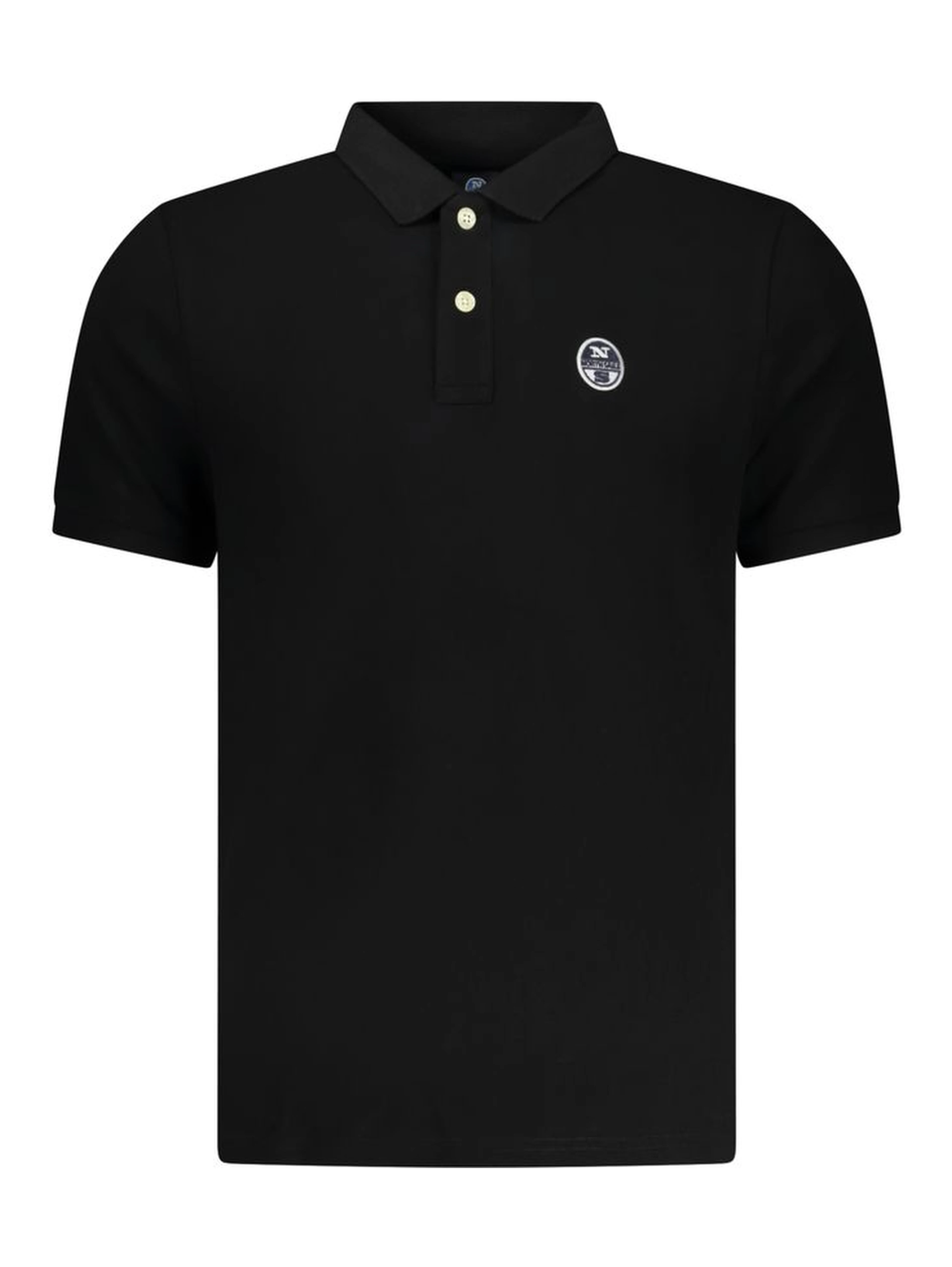 Black Cotton Mens Polo Shirt