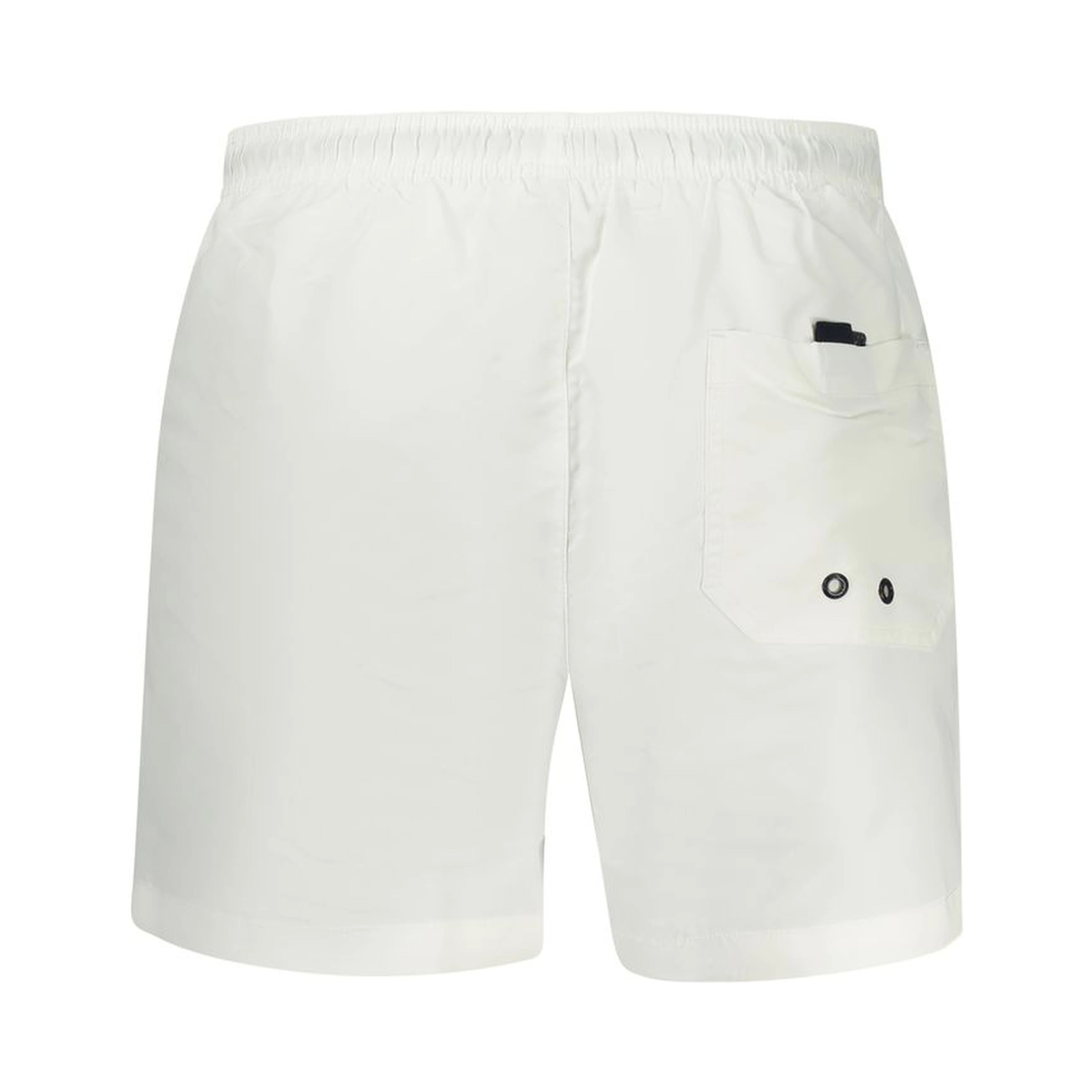 White Polyester Men's Swim Boxer