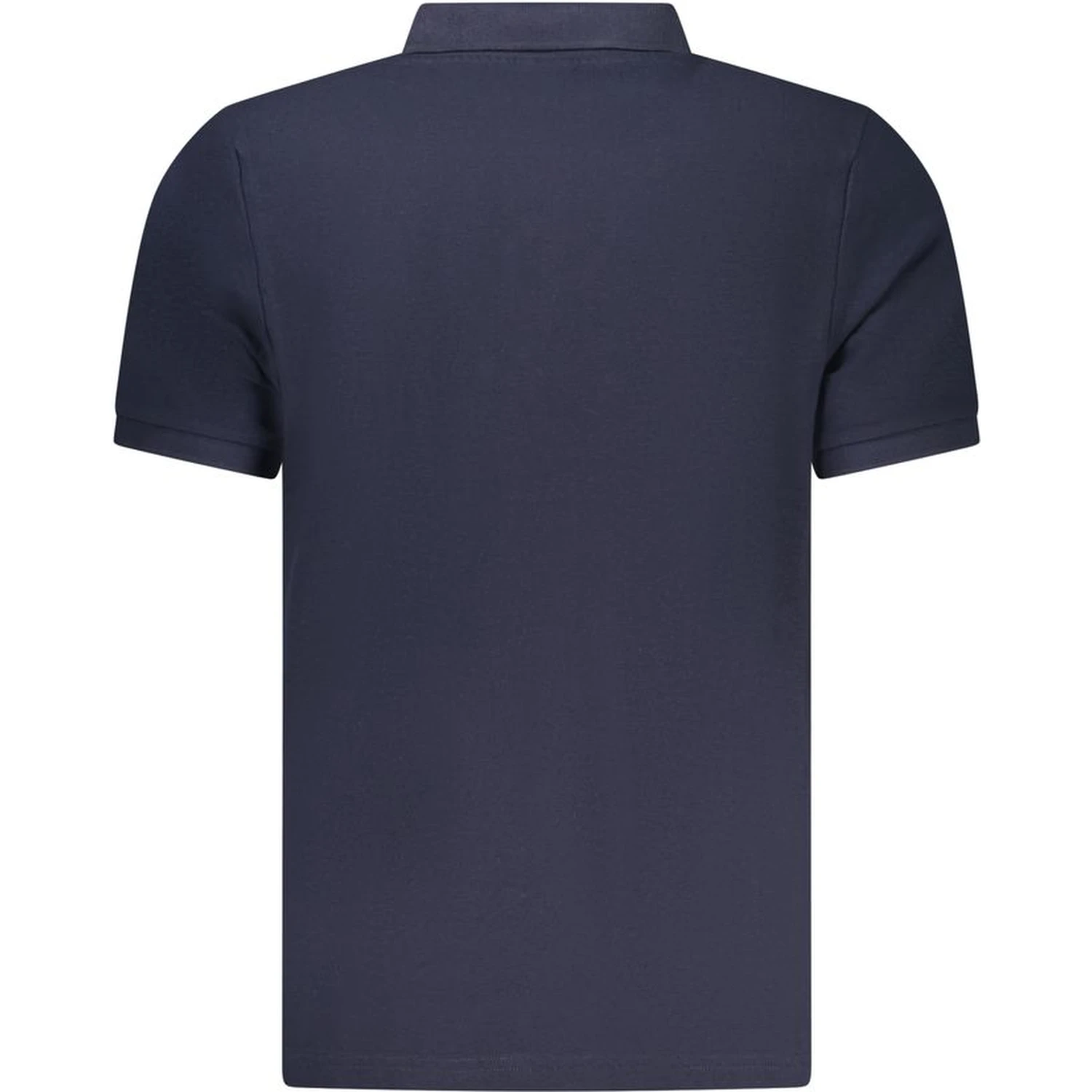 Blue Cotton Men Polo Shirt