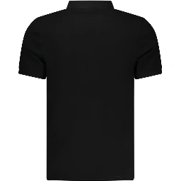 Black Cotton Mens Polo Shirt