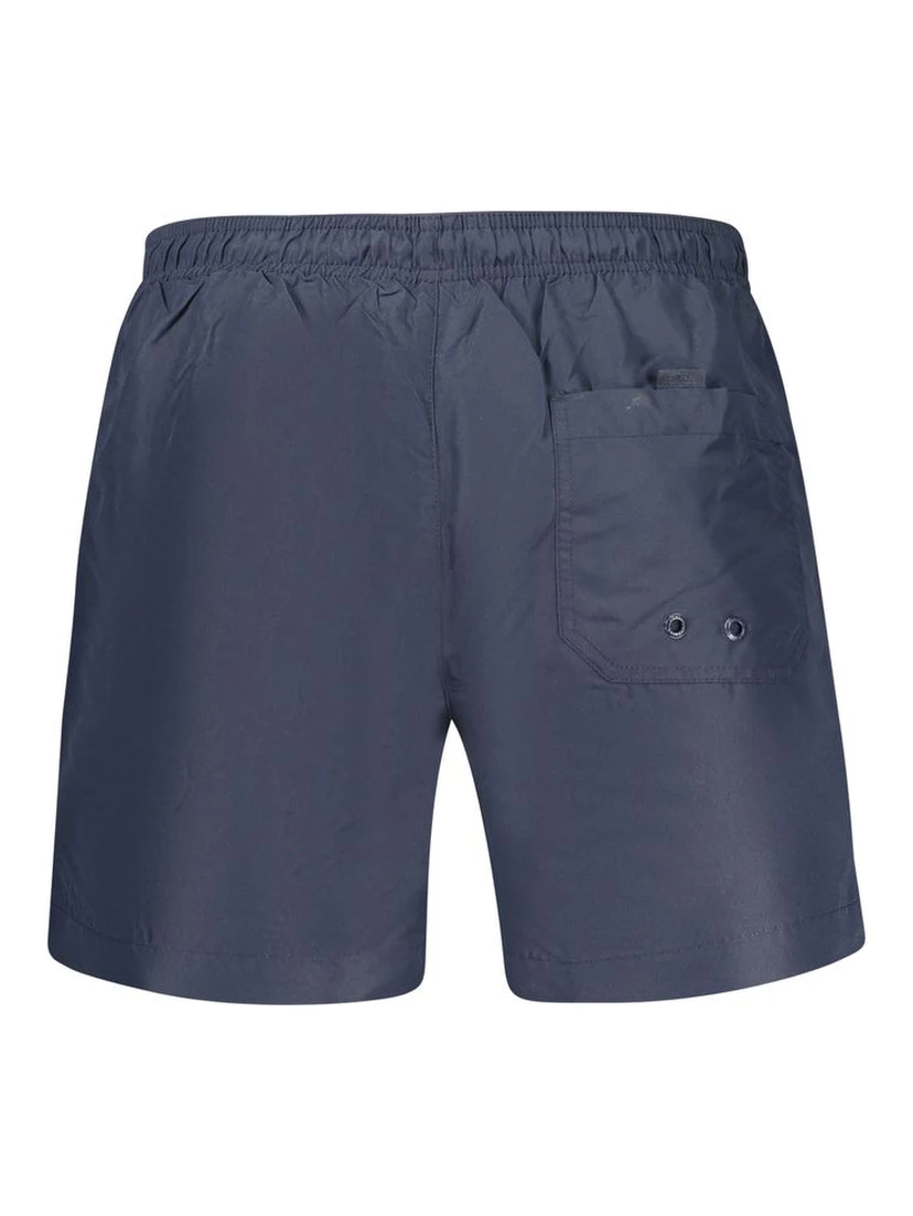 Blu Polyester Men Swim Boxer