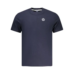 Blue Cotton Men's T-Shirt