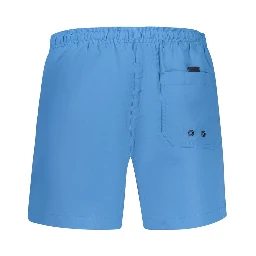 Blu Polyester Men's Swim Boxer