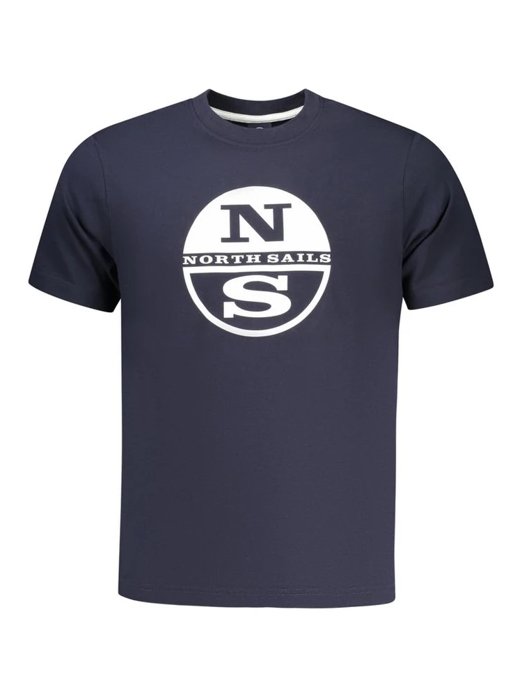 Blue Cotton Men T-Shirt