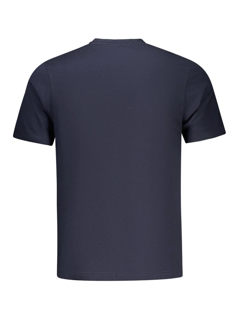 Blue Cotton Men T-Shirt