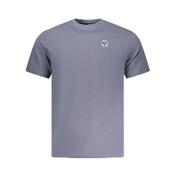 Blue Cotton Men's T-Shirt