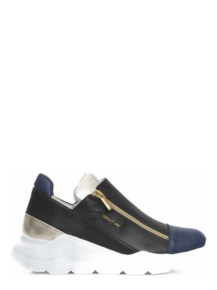 Black Goatskin Women Sneaker