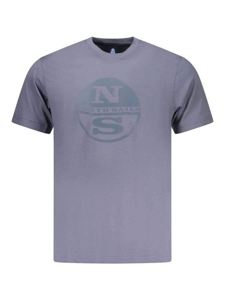 Blue Cotton Men T-Shirt