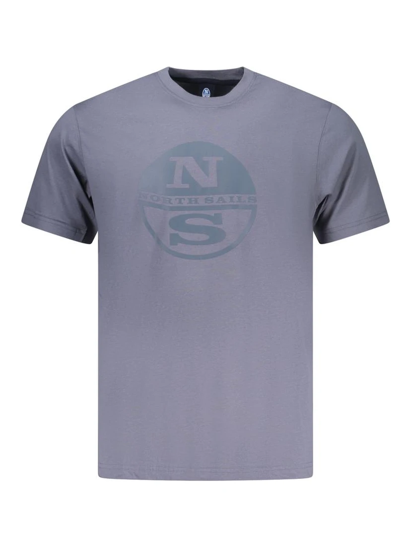 Blue Cotton Men T-Shirt