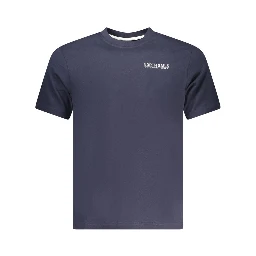 Blue Cotton Men T-Shirt