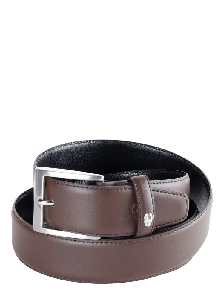 Brown Leather Calfskin Belt