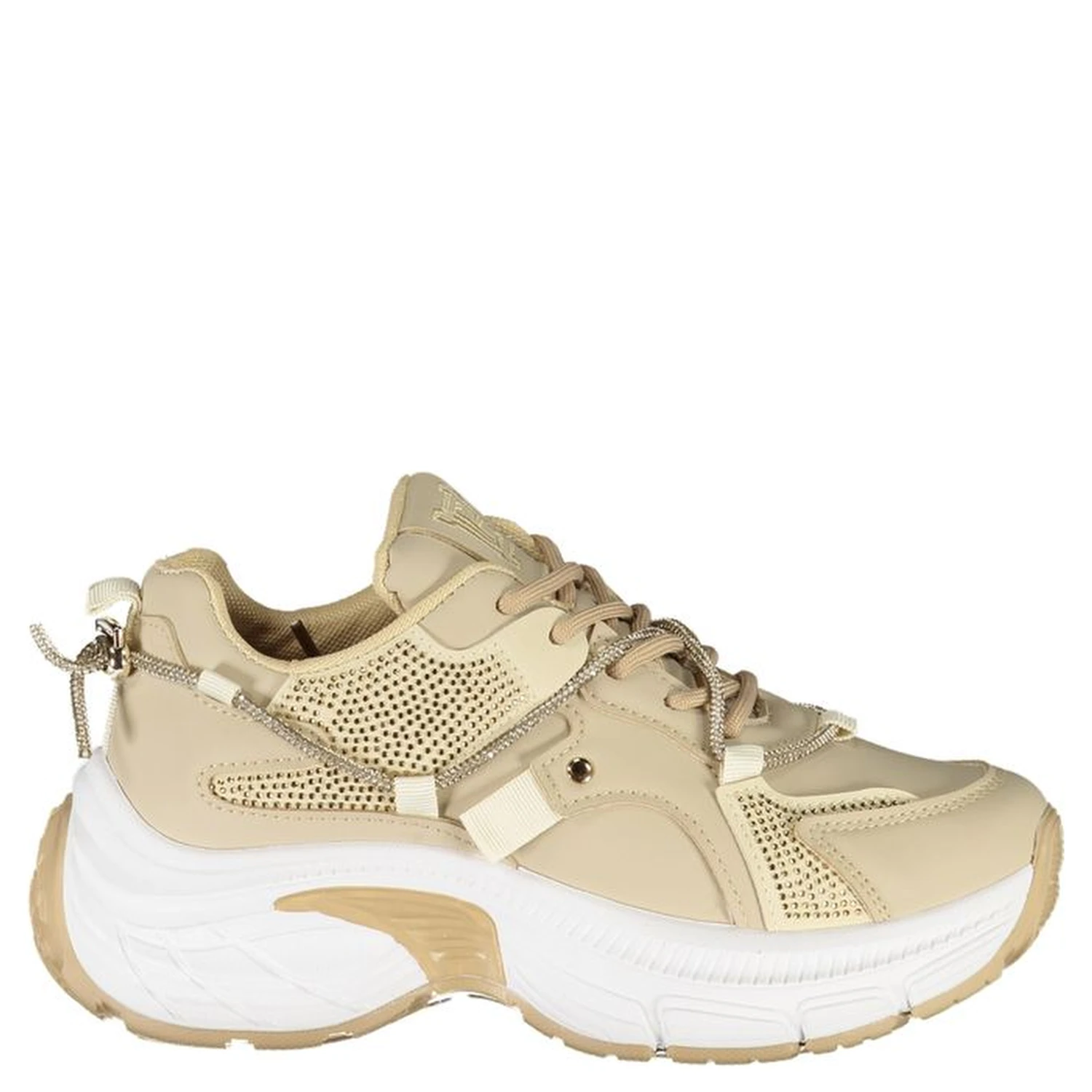 Beige Polyester Women Sneaker