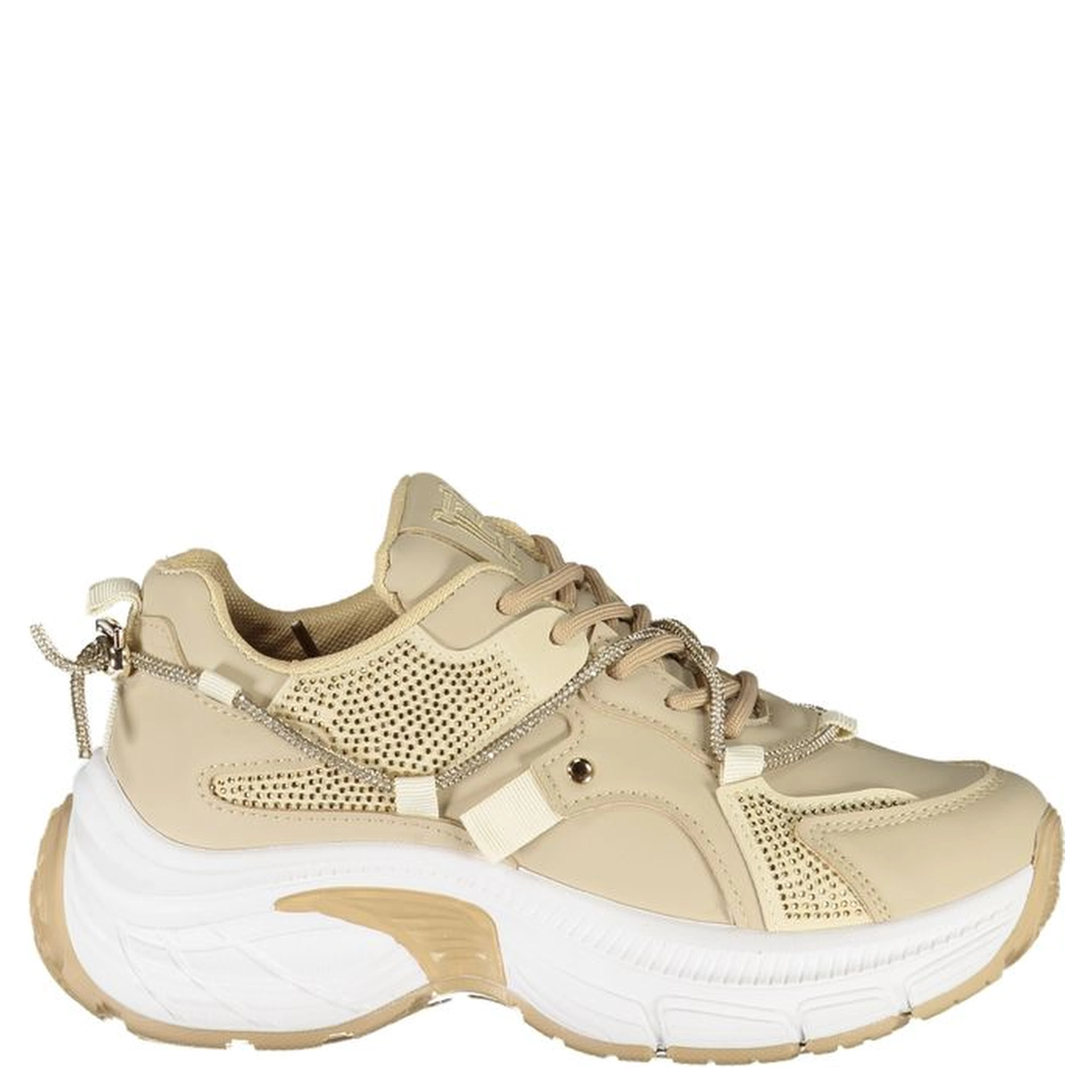 Beige Polyester Women Sneaker