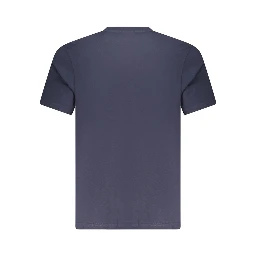 Blue Cotton Men T-Shirt