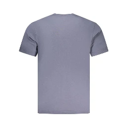 Blue Cotton Men T-Shirt