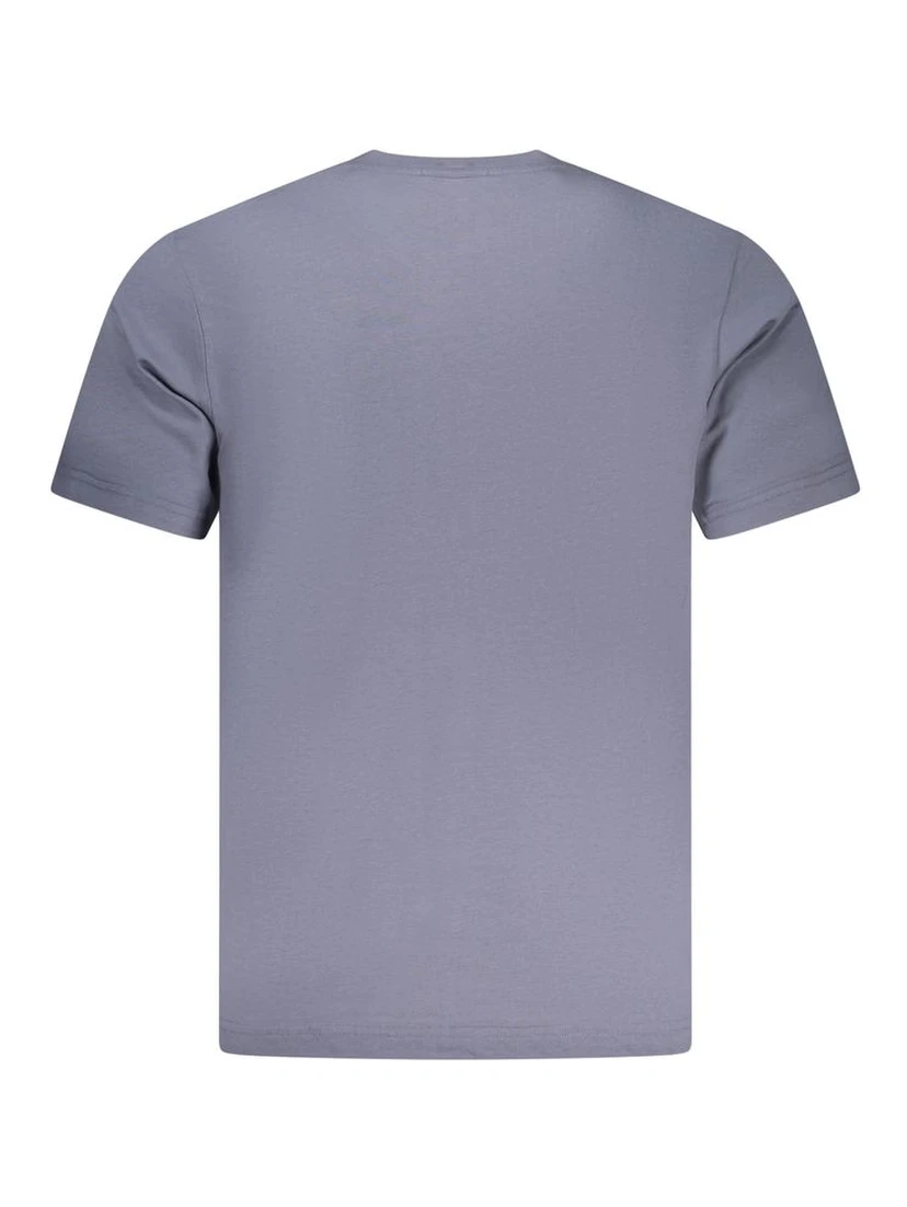 Blue Cotton Men T-Shirt