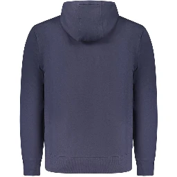 Blue Cotton Men Sweatshirt
