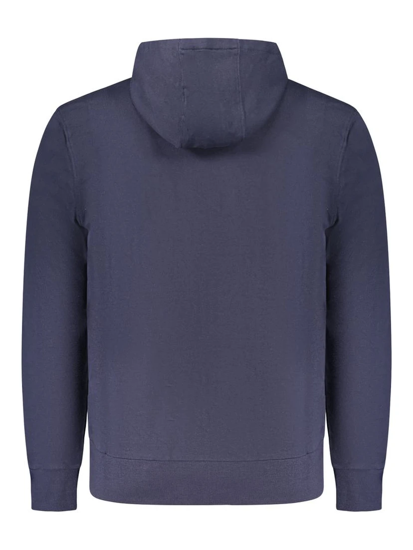 Blue Cotton Men Sweatshirt