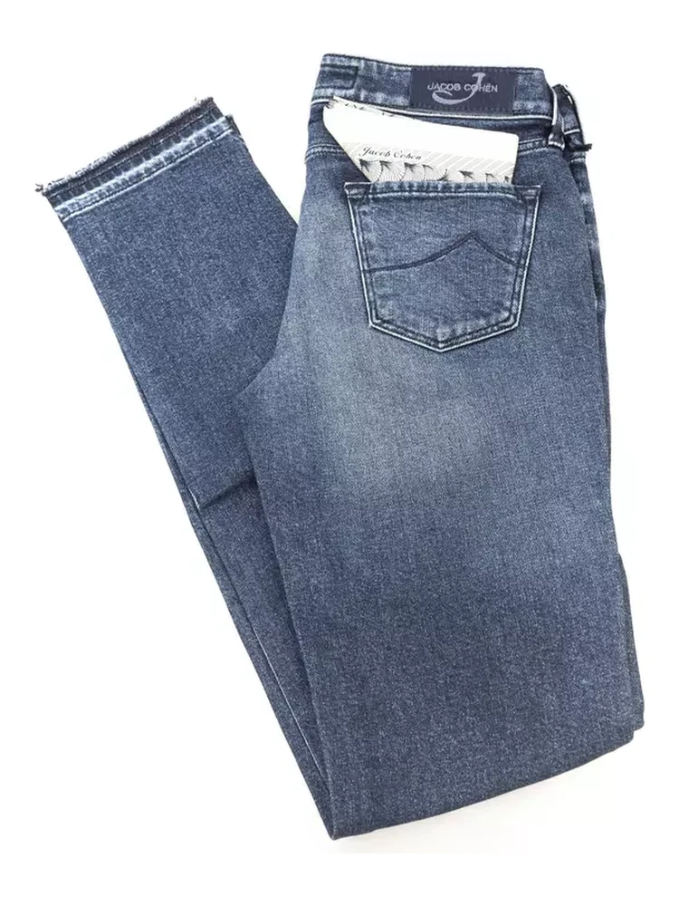 Blue Cotton Women Jeans