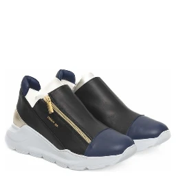 Black Goatskin Women Sneaker