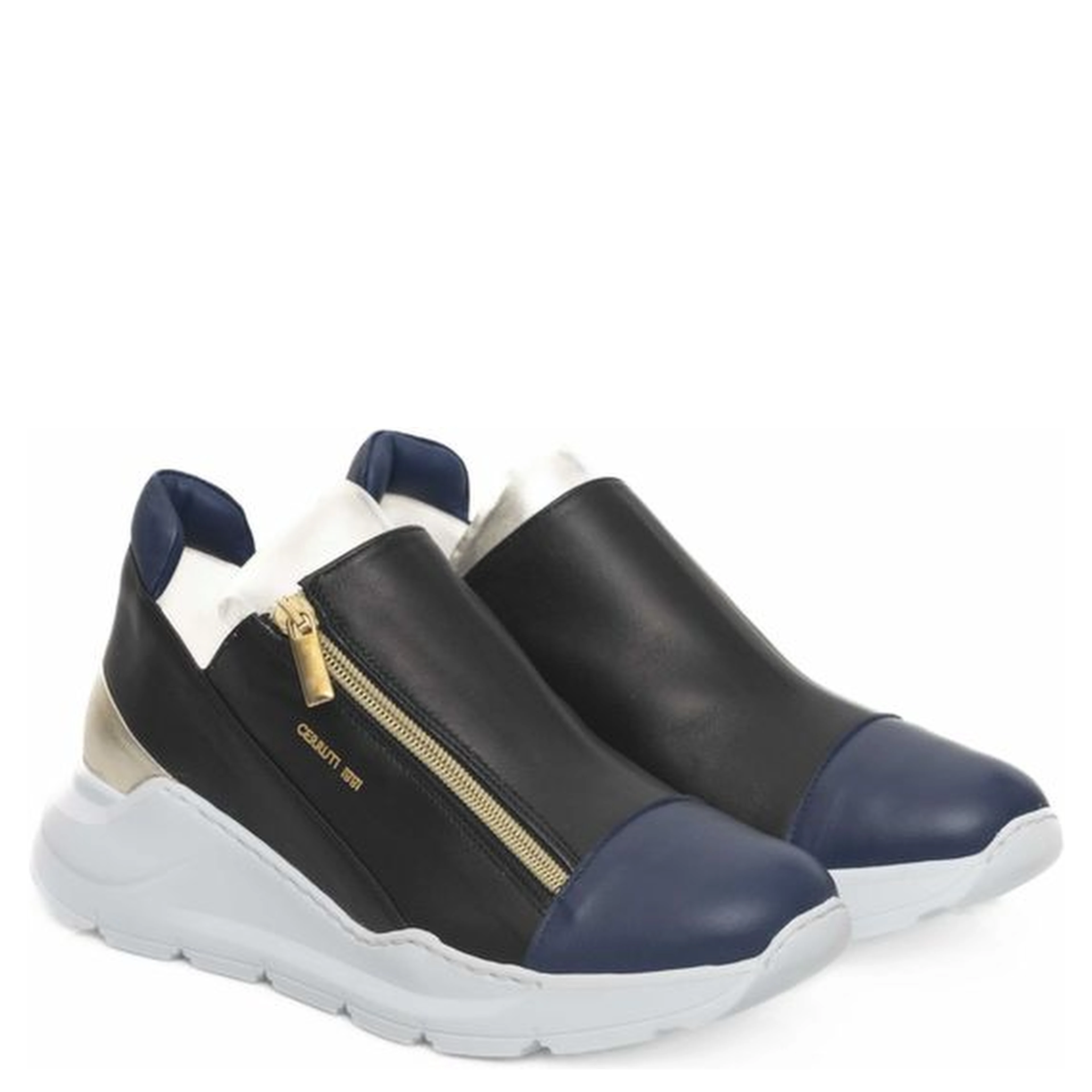 Black Goatskin Women Sneaker