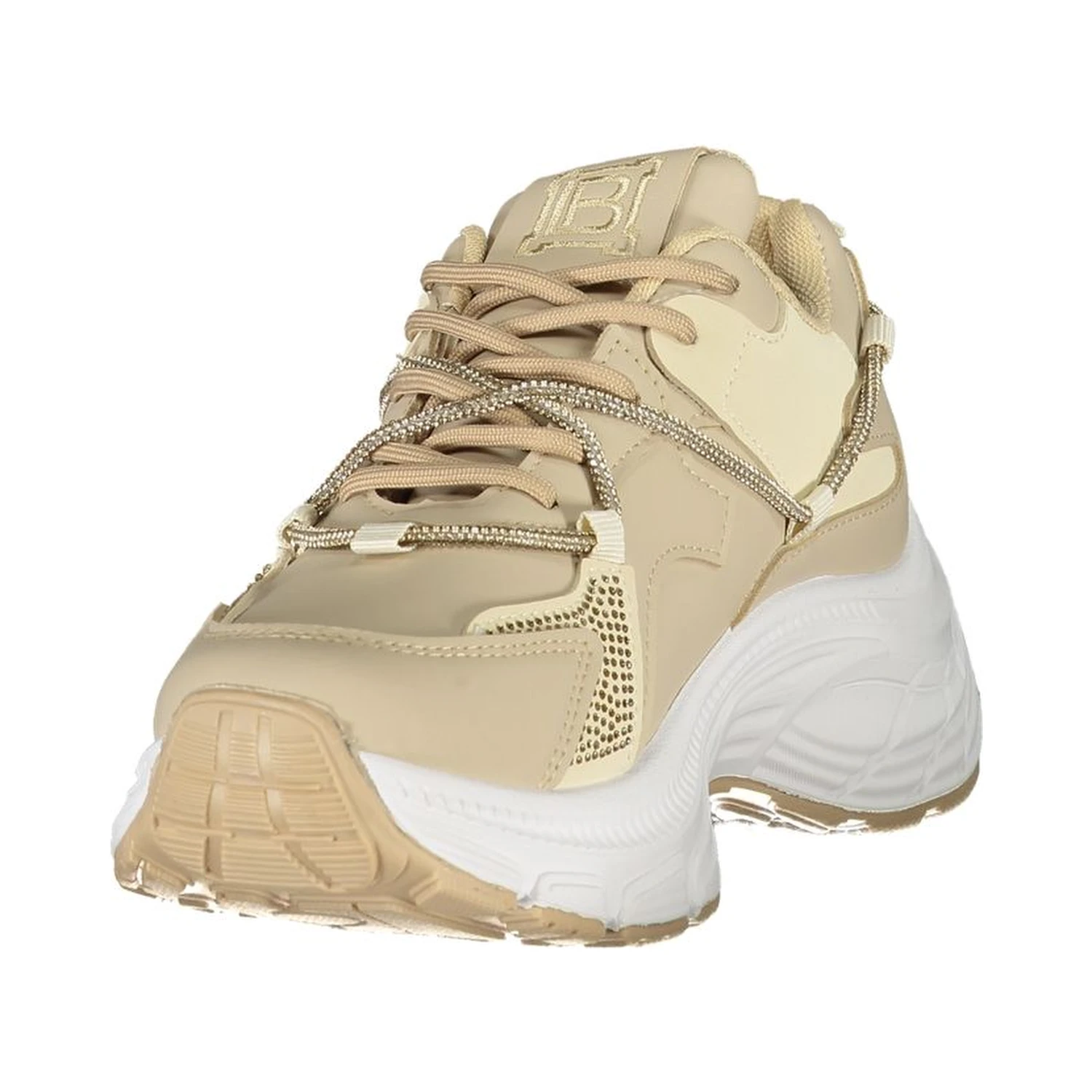 Beige Polyester Women Sneaker