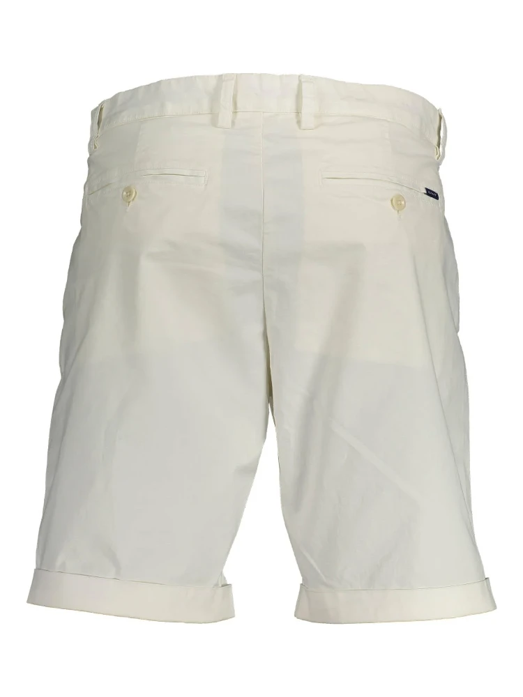 White Cotton Bermuda Shorts