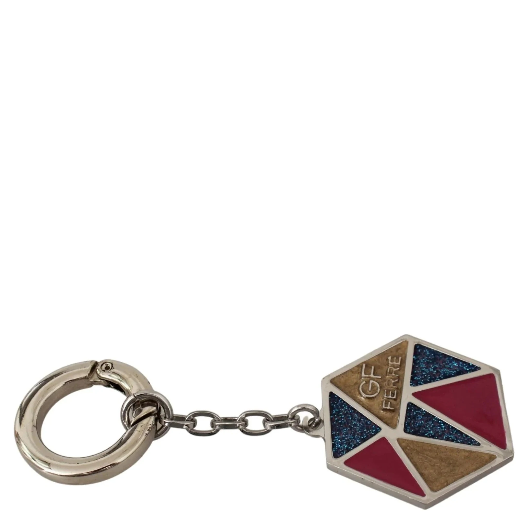 Blue Metal Keychain