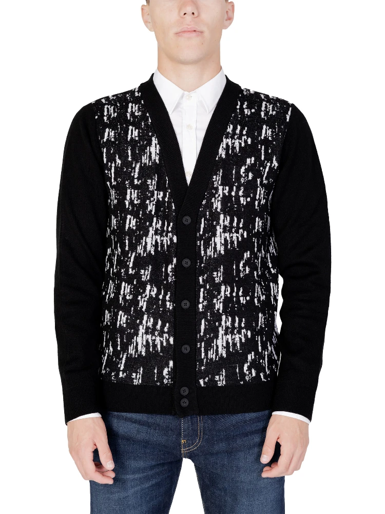 Black Wool Cardigan