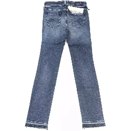 Blue Cotton Women Jeans