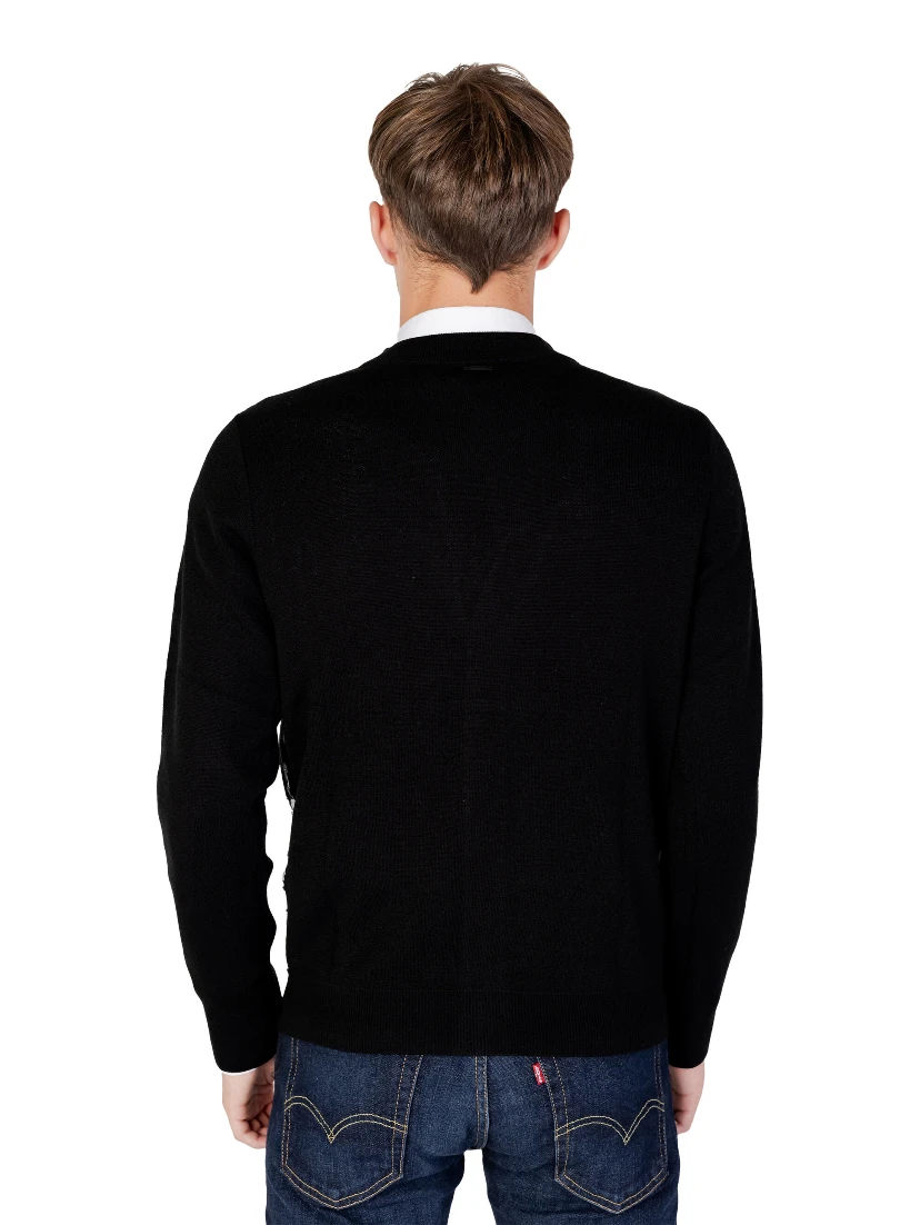 Black Wool Cardigan