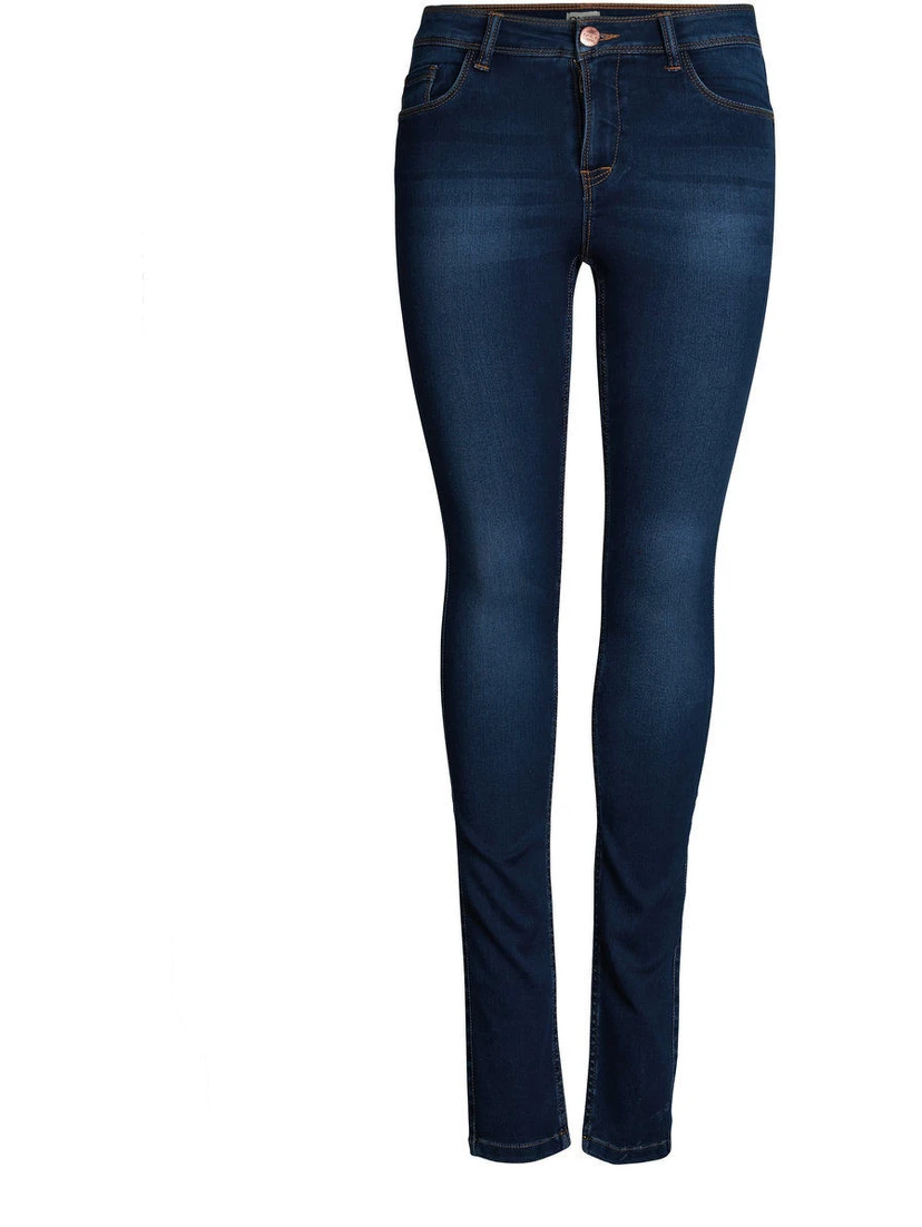 Blue Cotton Skinny Jeans