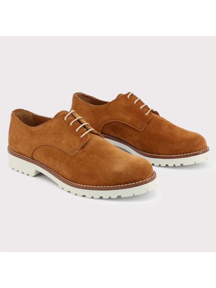 Brown Suede Leather Oxfords And Derbies