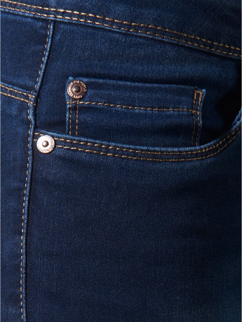 Blue Cotton Skinny Jeans