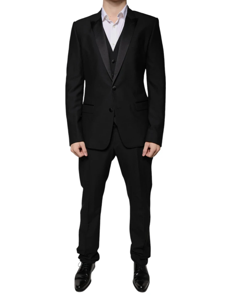 Black Virgin Wool Tuxedo
