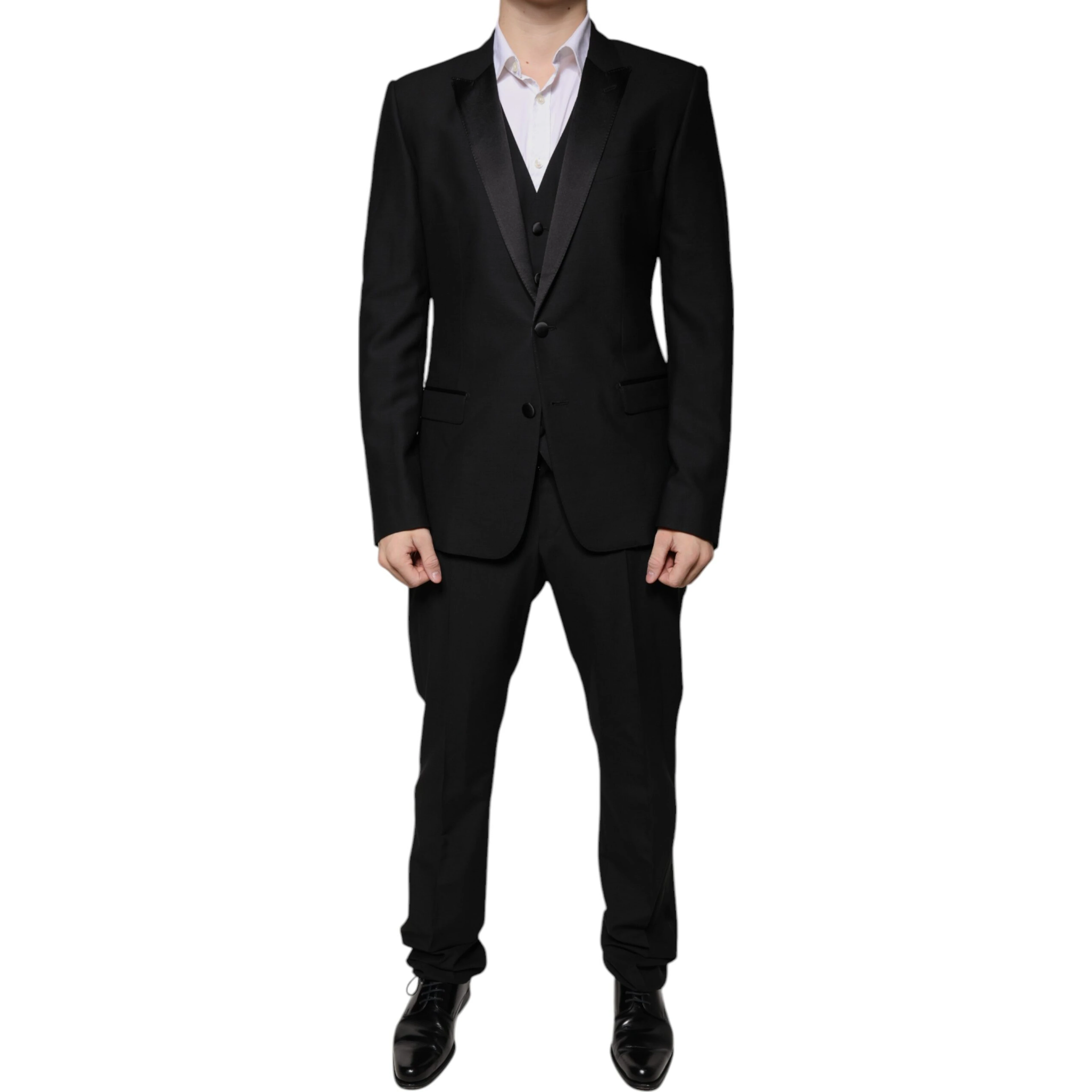 Black Virgin Wool Tuxedo