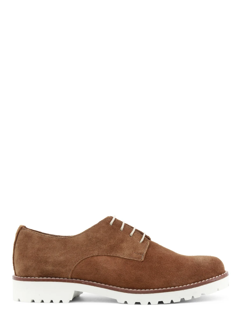 Brown Suede Leather Oxfords And Derbies