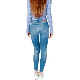 Light Blue Cotton Skinny Jeans