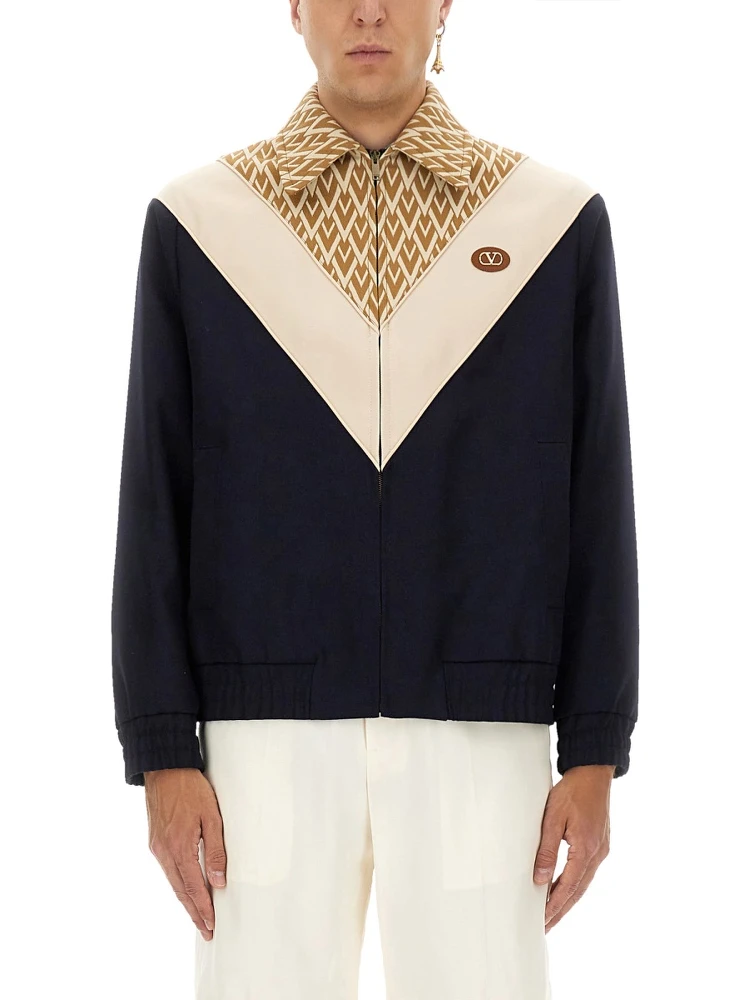 WOOL BOMBER JACKET WITH PRINT TOUTE LA V