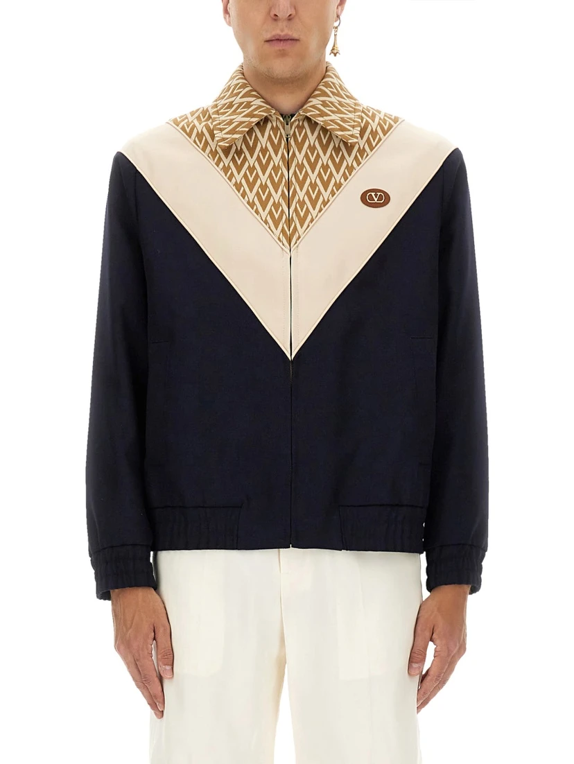 WOOL BOMBER JACKET WITH PRINT TOUTE LA V