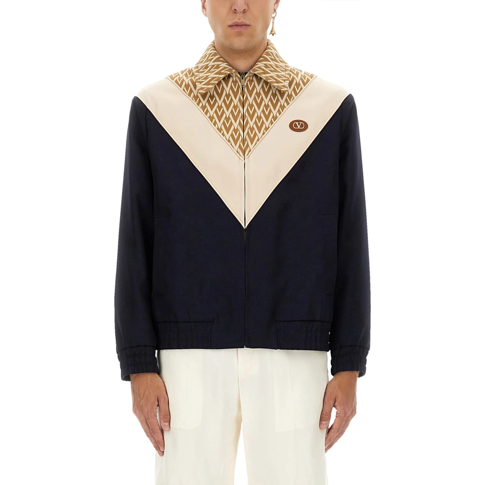 WOOL BOMBER JACKET WITH PRINT TOUTE LA V