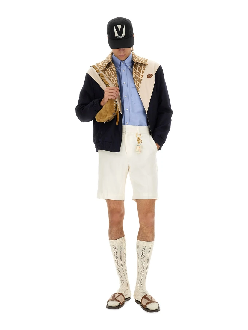 WOOL BOMBER JACKET WITH PRINT TOUTE LA V