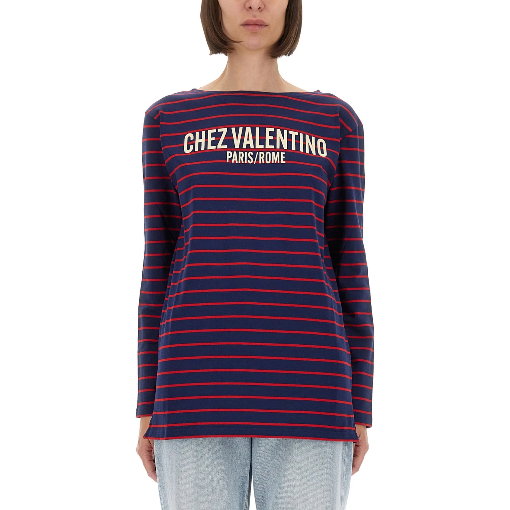 STRIPED COTTON JERSEY T-SHIRT