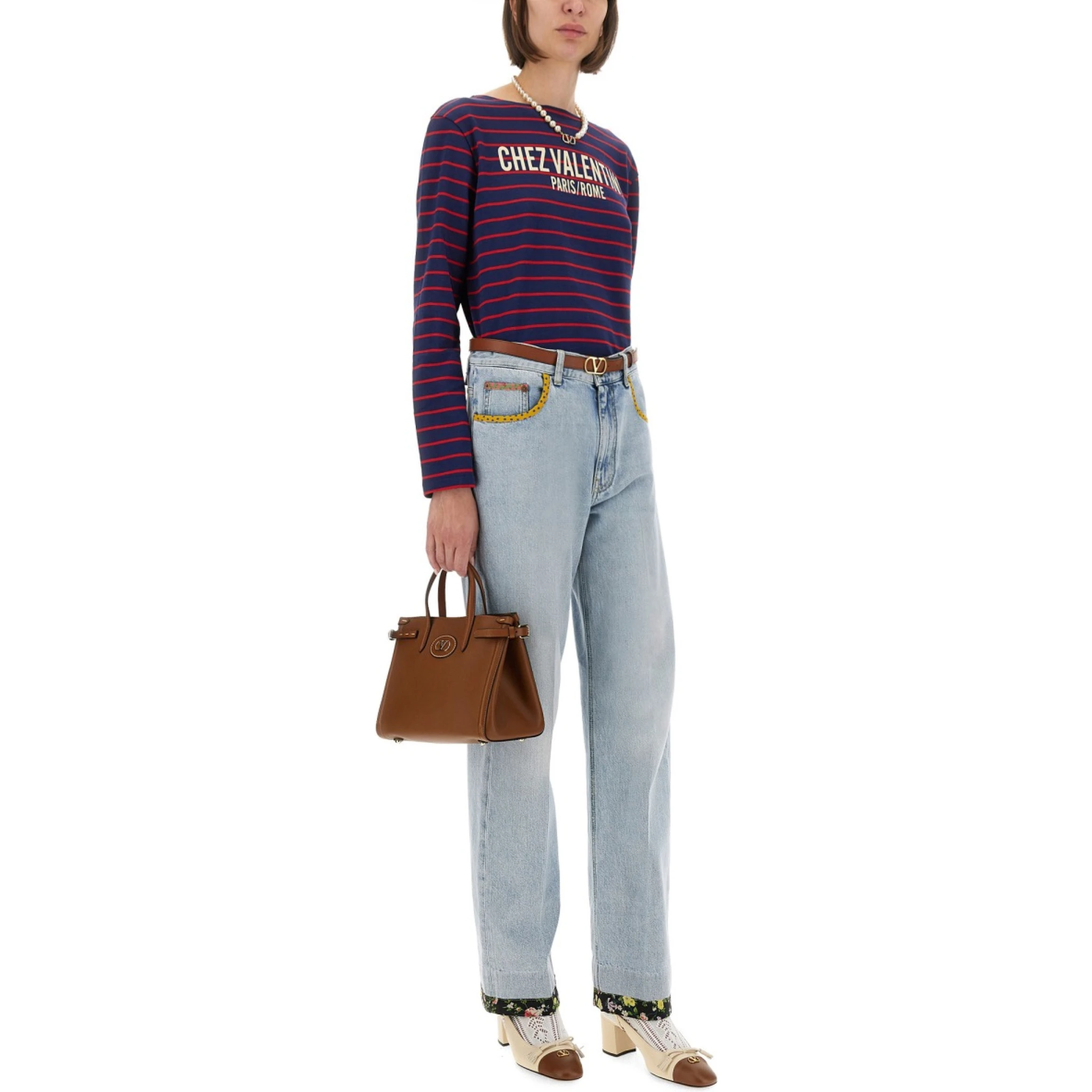 STRIPED COTTON JERSEY T-SHIRT