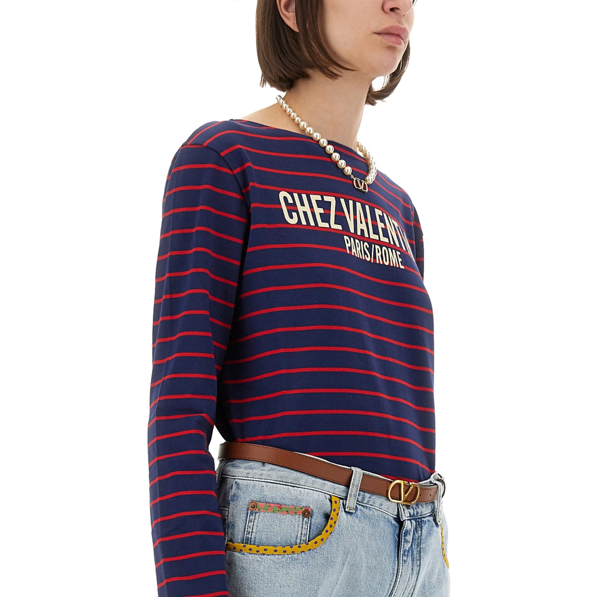 STRIPED COTTON JERSEY T-SHIRT