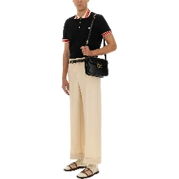 COTTON PIQUE POLO SHIRT WITH "VLOGO" PATCH