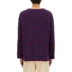 LONG SLEEVE T-SHIRT WITH "CHEZ VALENTINO" PRINT